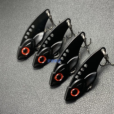 黑色假饵vib路亚饵响尾蛇鳊鱼大河翘嘴红眼鲈鱼金银全黑VIB假饵