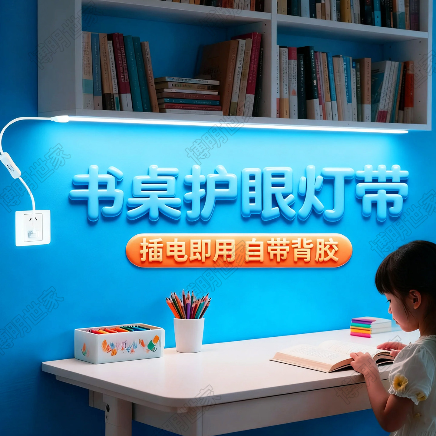 学生专用宿舍书桌护眼灯带自粘图片