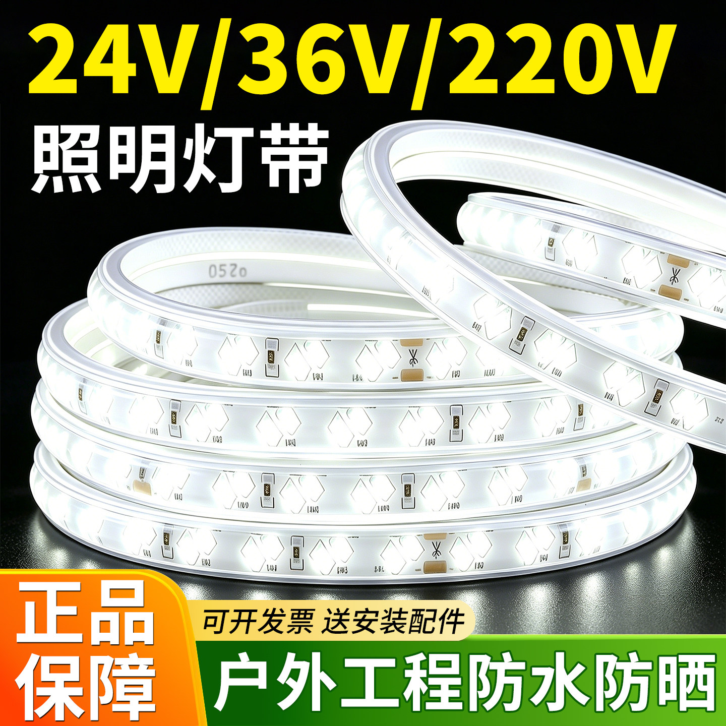 24v低压led灯带36v户外防水灯条