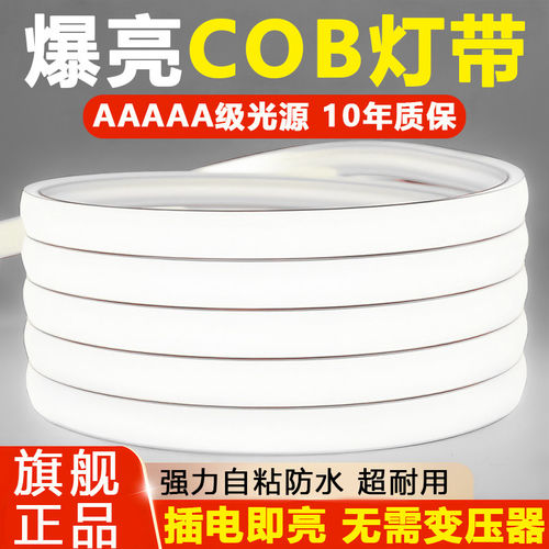 户外防水灯带220v超亮自粘软灯条