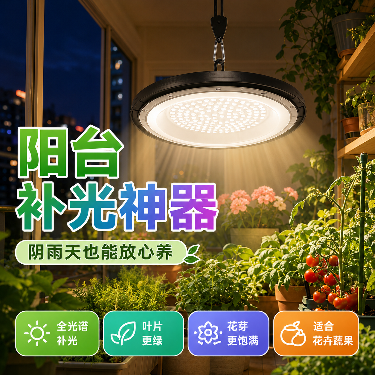 植物补光灯全光谱植物生长灯