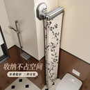 吸盘折叠洗澡浴帘浴室卫生间免打孔干湿分离窗帘隐形防水淋浴隔断
