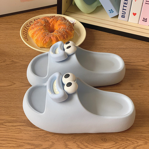 趣味香肠嘴厚底增高拖鞋女夏