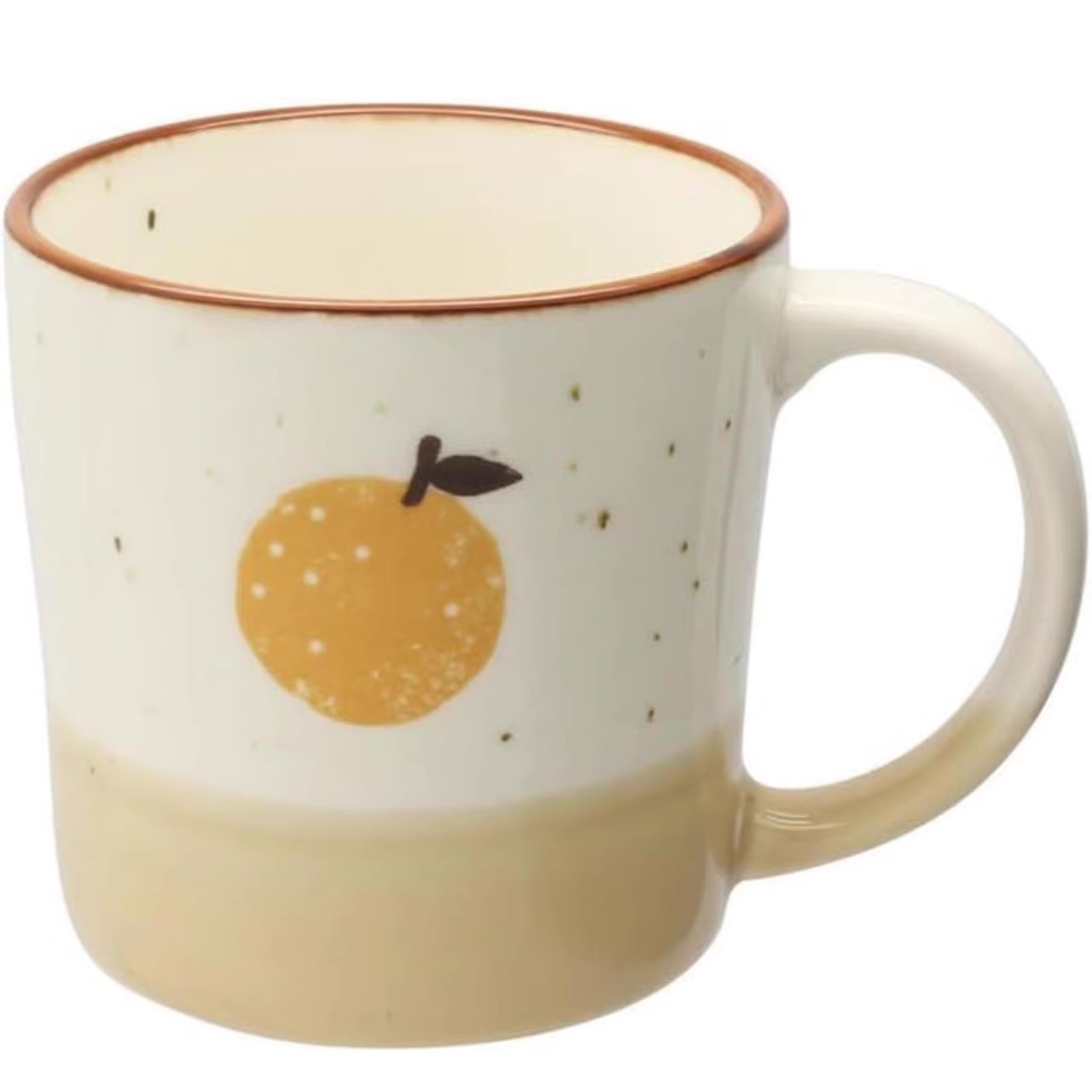 日本代购 IZAWA井泽zakka手绘柚子马克杯 咖啡杯水杯子餐盘日本制