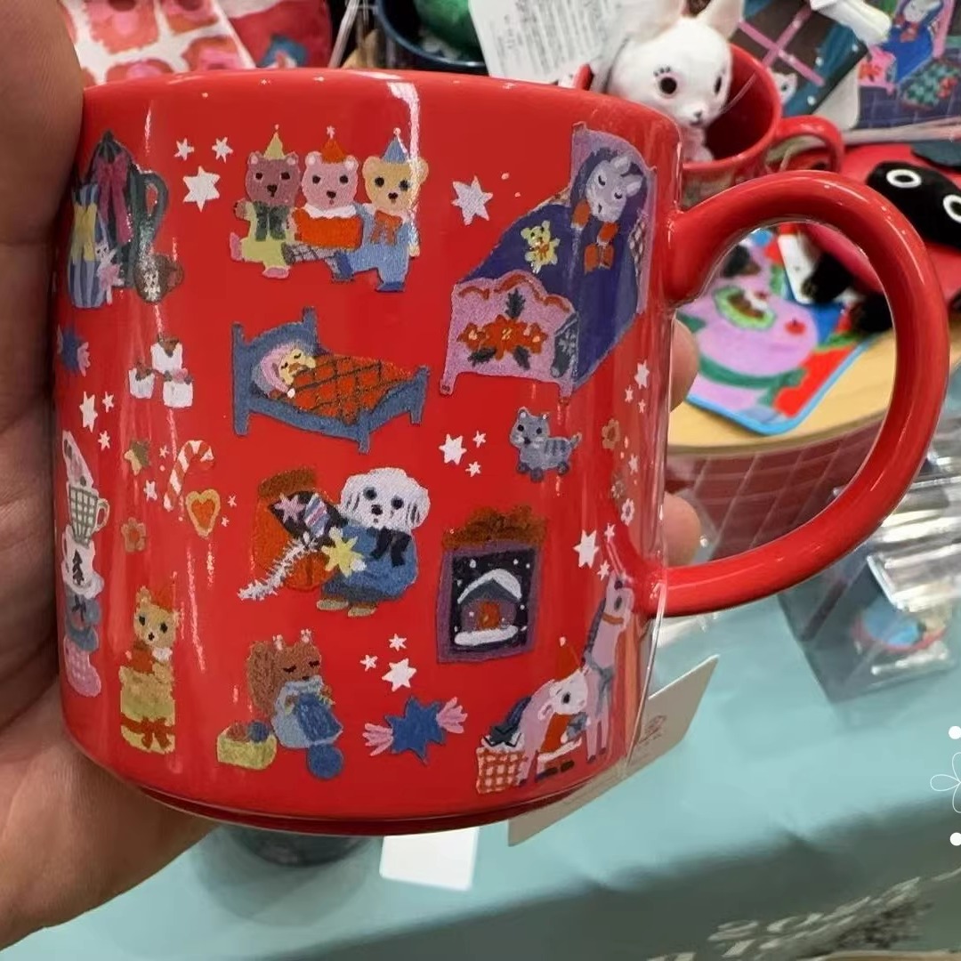 日本代购 Afternoon tea北岸由美圣诞联名 马克杯 餐垫 挂件 包包