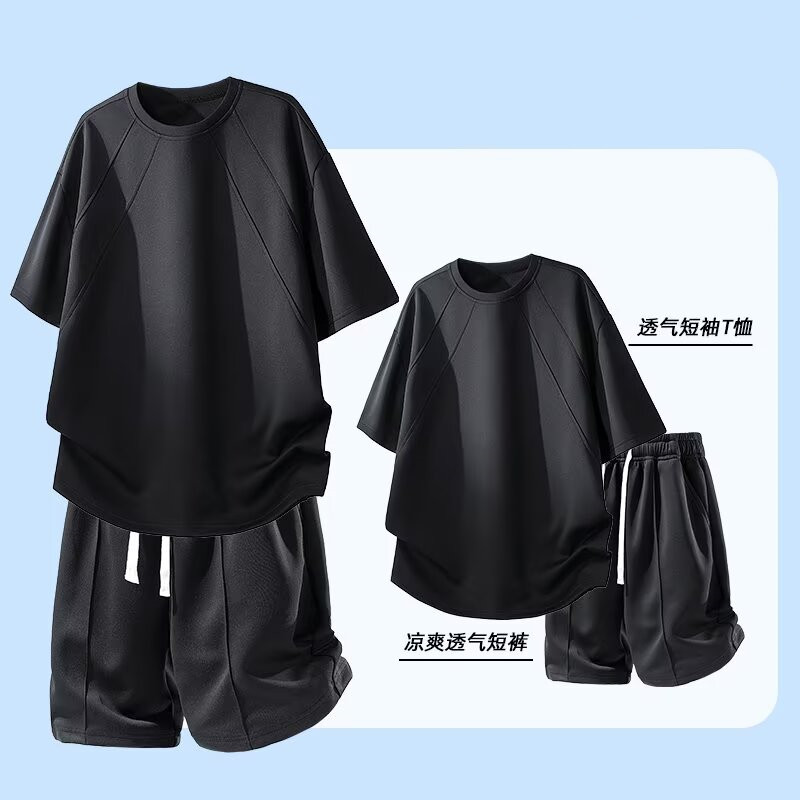 夏季速干透气短袖短裤运动套装