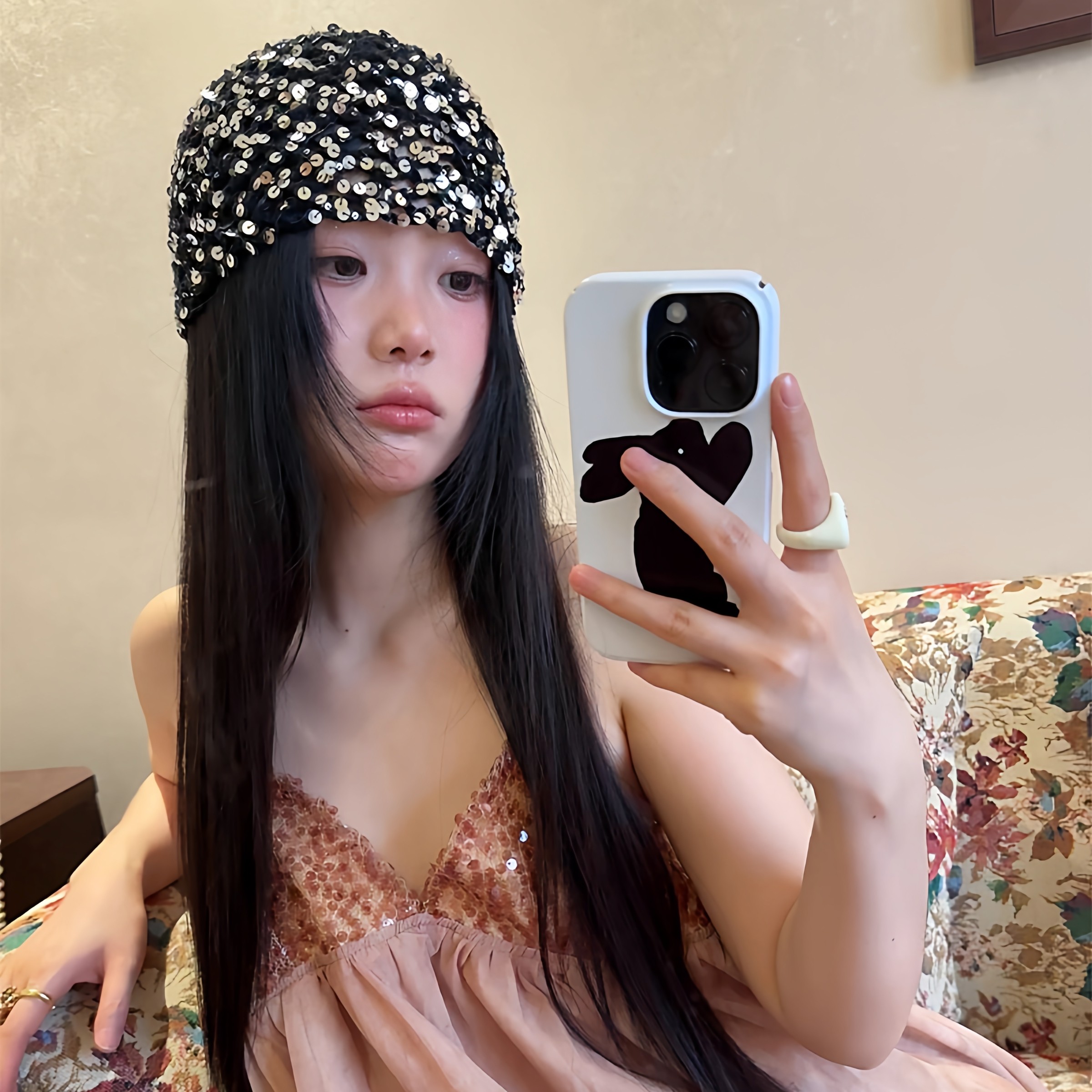 韩系复古镂空亮片包头帽女夏季2026新款薄款透气显脸小堆堆帽子潮,服饰配件/皮带/帽子/围巾,帽子,淘宝优惠券,粉丝福利购,淘宝优惠卷