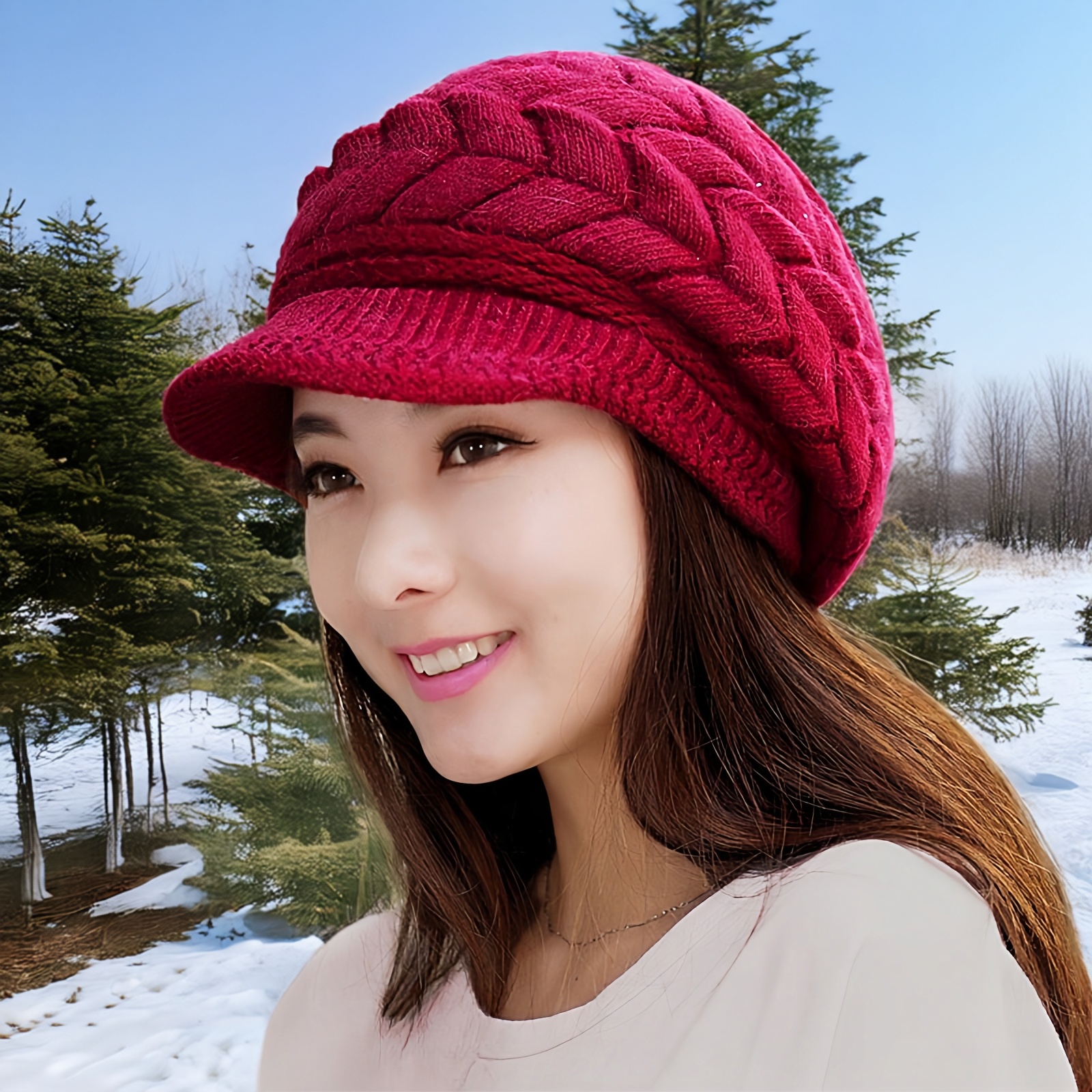 孕妇产妇坐月子帽子春秋冬季针织毛线百搭加厚保暖产后外出女帽子