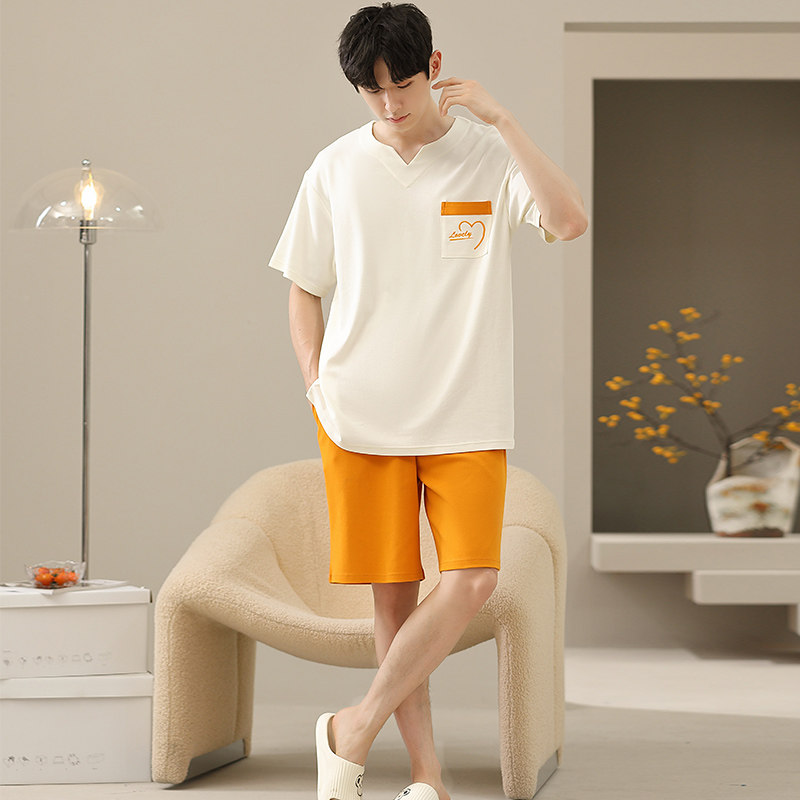 特大码睡衣男夏季短裤莫代尔T恤加肥加大高弹胖子短袖250斤5XL6XL