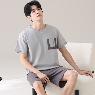 男款睡衣夏季莫代尔棉特大码短袖短裤5XL肥佬220斤250斤家居服6XL