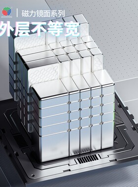 【派魔方】点盛星团四阶五阶镜面球轴磁力异形高阶电镀珠光面工艺