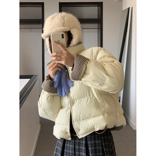 yesyellow韩系小个子短款加厚棉服女冬季新款休闲保暖面包服外套