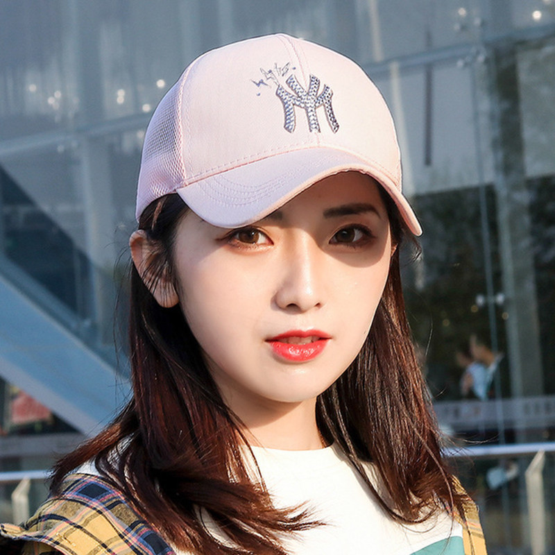 透气网帽女春夏季百搭韩版户外遮脸防晒太阳帽显脸小大头围鸭舌帽