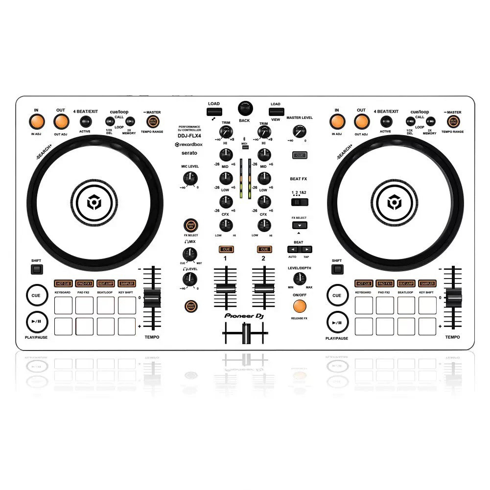 DDJ-FLX4贴膜一体机flx4控制器打碟机ddjflx4贴纸白色细磨砂材料 - 实物图