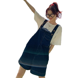 大货已出!!!2023牛仔背带裤女宽松小个子高腰裤潮1569-P95-K148，女装牛仔裤，浙宝179