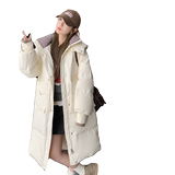 现货2023冬季新款拼色长款羽绒服外套连帽白鸭绒706-P355-K528，女装棉衣/棉服，浙宝179