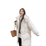 现货2023冬季新款纯色长袖外套90羽绒服长款1651-P335-K498，女装棉衣/棉服，浙宝179