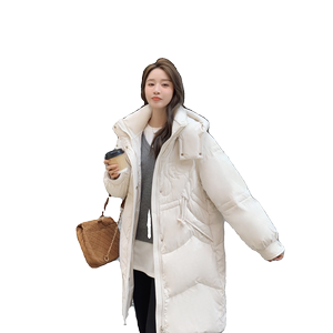 现货2023冬季新款纯色长袖外套90羽绒服长款 1651-P335-K498图片