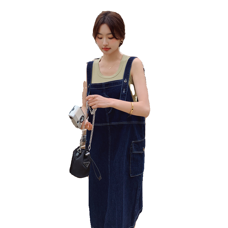 大货已出!!!2024年新款大码牛仔背带裙女宽松高腰1621-P95-K148,女装连衣裙,浙宝179