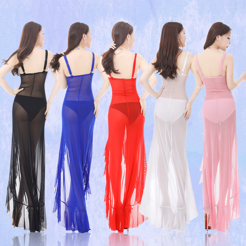 公关女装2024新款夜总会晚礼服小姐性感技师工作服长款透视连衣裙