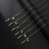 眼镜链条挂脖复古铜吊坠口罩绳饰品挂绳防滑墨镜链子口罩链男女款