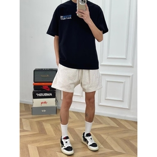 舒适宽松街头五分短裤 运动休闲短裤 复古设计感个性 美式 男潮牌薄款