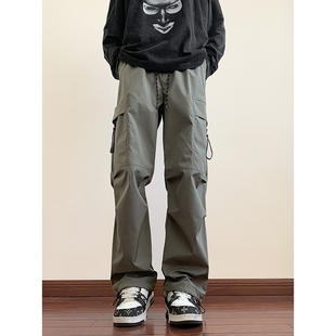 机能风工装裤男女款春夏季潮牌日系工资直筒宽松冲锋休闲长裤外穿