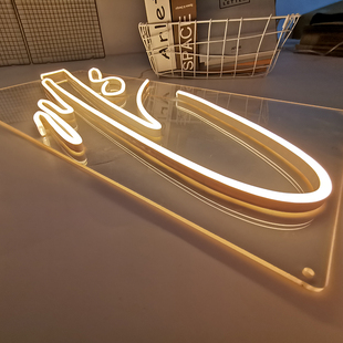 LED霓虹灯广告牌婚礼logo发光字网红墙直播间背景墙发光字定制