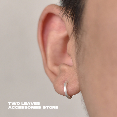 TWOLEAVESS925纯银迷你拉丝耳环