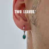 TWO LEAVES S925纯银欧美潮流街头星空绿石耳环轻奢耳圈男女耳扣