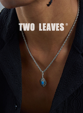 TWOLEAVESS925银羽毛做旧吊坠