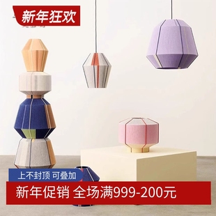 现代艺术吊灯简约民宿过道咖啡厅吧台创意棉线艺术餐厅吊灯餐桌灯