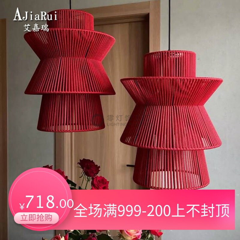 国外时尚创意设计师手工绕线吊灯客厅餐厅民宿样板房卧室定制吊灯