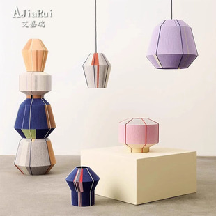 现代艺术吊灯简约民宿过道咖啡厅吧台创意棉线艺术餐厅吊灯餐桌灯