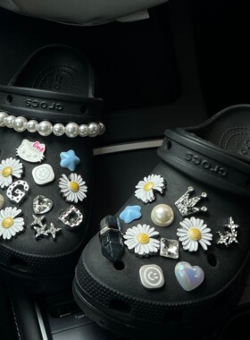 权志龙同款灵感/龙蛋专属洞洞鞋灵魂小雏菊装饰鞋扣演唱会应援