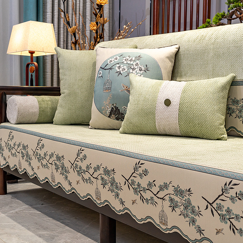 新中式沙发垫全包沙发套防滑