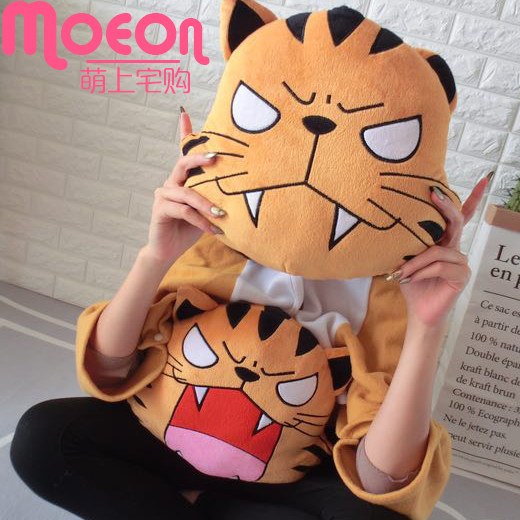 动漫抱枕 二次元抱枕 龙与虎 掌中萌虎 毛绒靠垫抱枕 逢坂大河