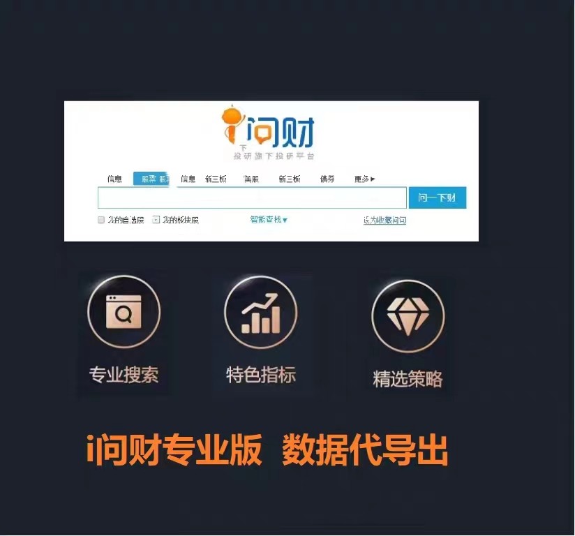 i问财专业版 数据代导出数据表格服务