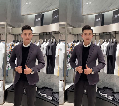 其他时尚都市羊毛修身商务西装