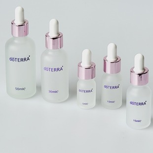 玫瑰金磨砂精油空瓶15ml30ml玻璃滴管盖精华化妆水分装分装瓶