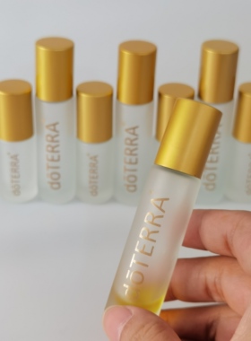 新品 多特瑞金色 高品质滚珠瓶10ml 5ml精油分装钢珠空瓶
