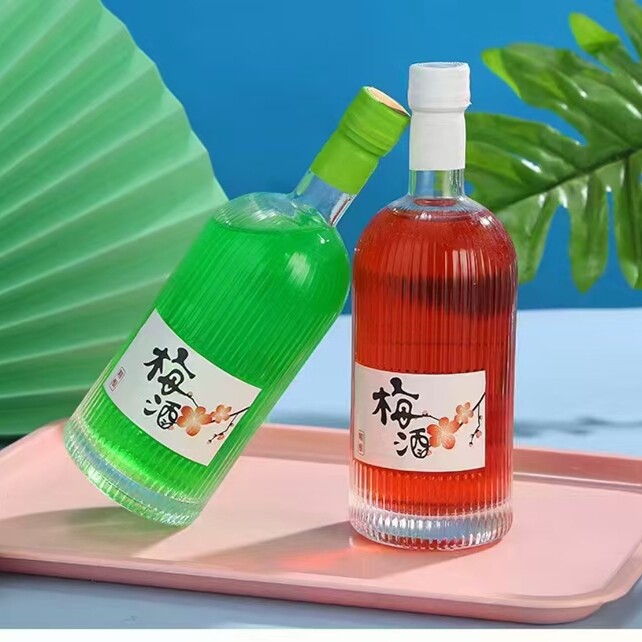 酒瓶新款透明密封红酒葡萄酒玻璃瓶 500ml好看的瓶子一斤装空瓶