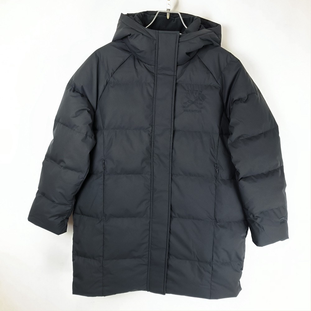 安踏/ANTA2025女款冬季新款防泼水连帽中长款保暖羽绒服162618903