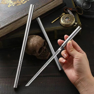 霸王棍钢刀棍中刀一体刀高锰钢开刃小刀便携锋利全钢高硬度水果刀