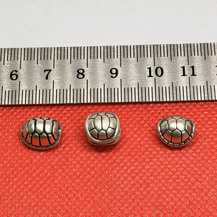 999足银富甲天下龟壳白菜隔珠百财银珠子散珠DIY手工饰品银饰配件