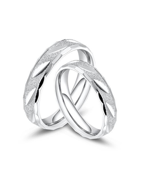 时尚S925纯银情侣戒指潮流个性韩版设计男女示爱通用简约百搭指环