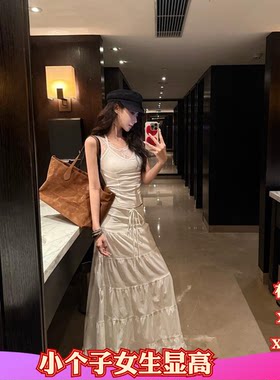 女装夏装加小码XXXS号150cm矮个子显高蕾丝拼接假两件吊带背心女