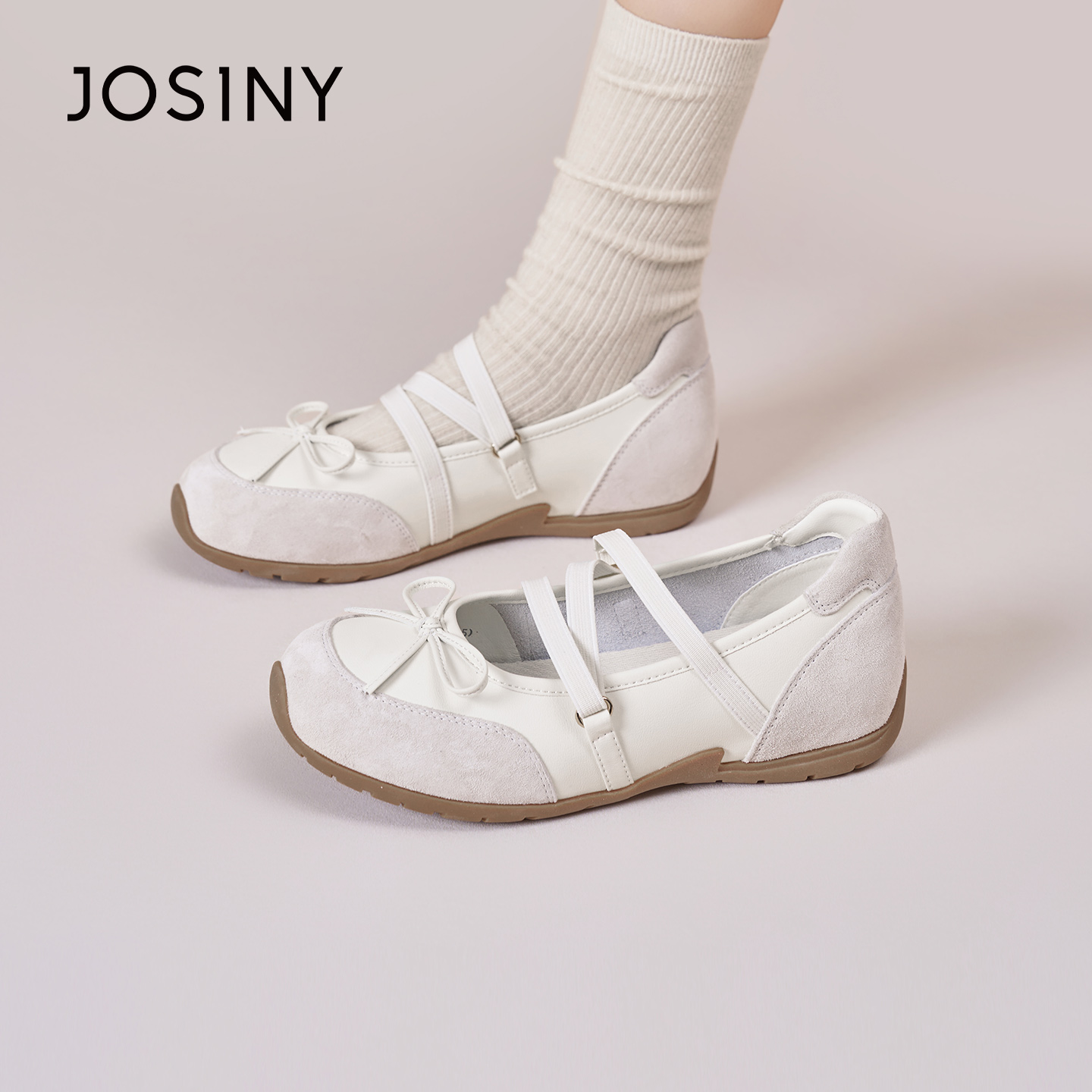 卓诗尼2026春季新款平底玛丽珍鞋时尚舒适芭蕾舞鞋潮流百搭阿甘鞋