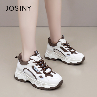 卓诗尼2025秋冬新款厚底休闲鞋时尚舒适显瘦老爹鞋潮流百搭运动鞋