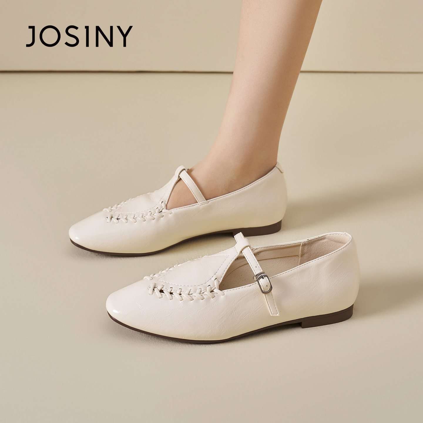 卓诗尼2026春夏新款复古小皮鞋时尚舒适单鞋潮流优雅气质舒软鞋女,女鞋,浅口单鞋,淘宝优惠券,粉丝福利购,淘宝优惠卷